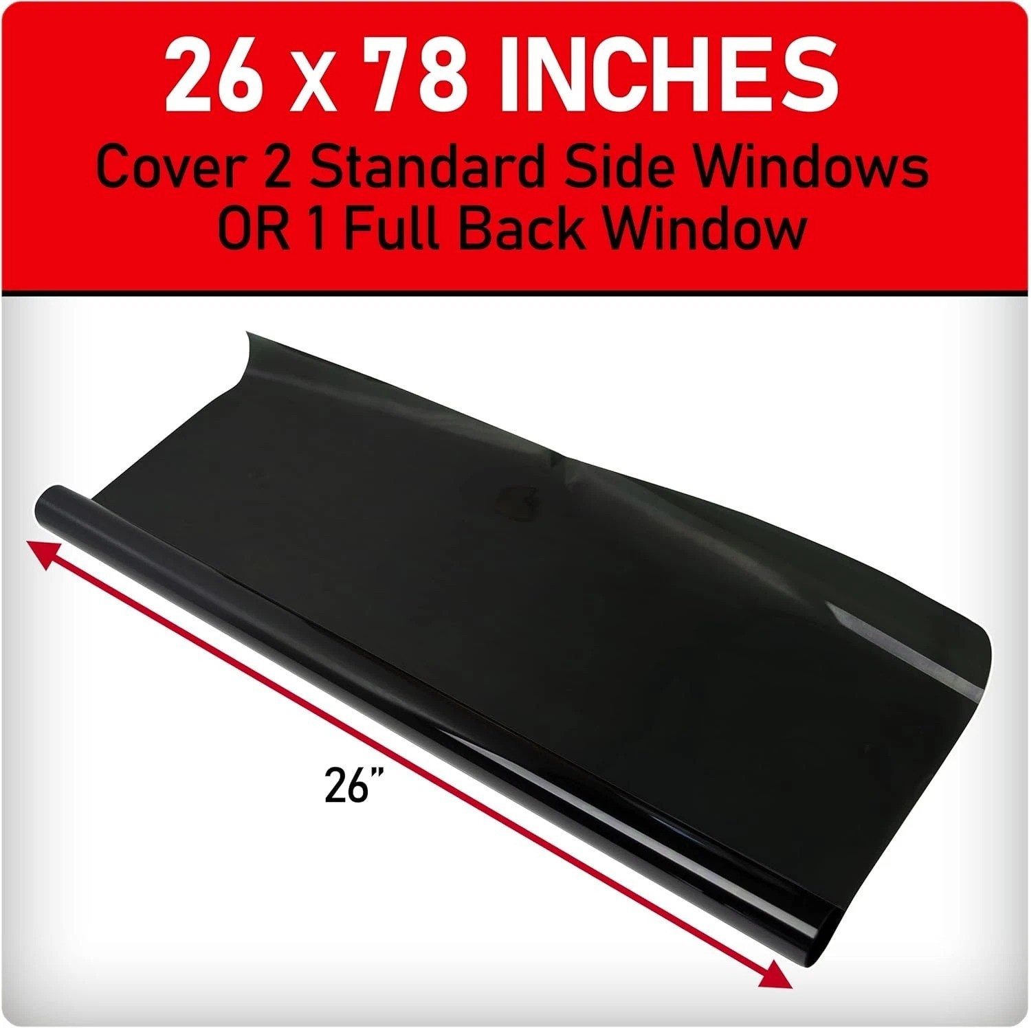 Black Magic® Insta-Cling® 5% VLT Tinted Window Film, Reusable Car Window Tint