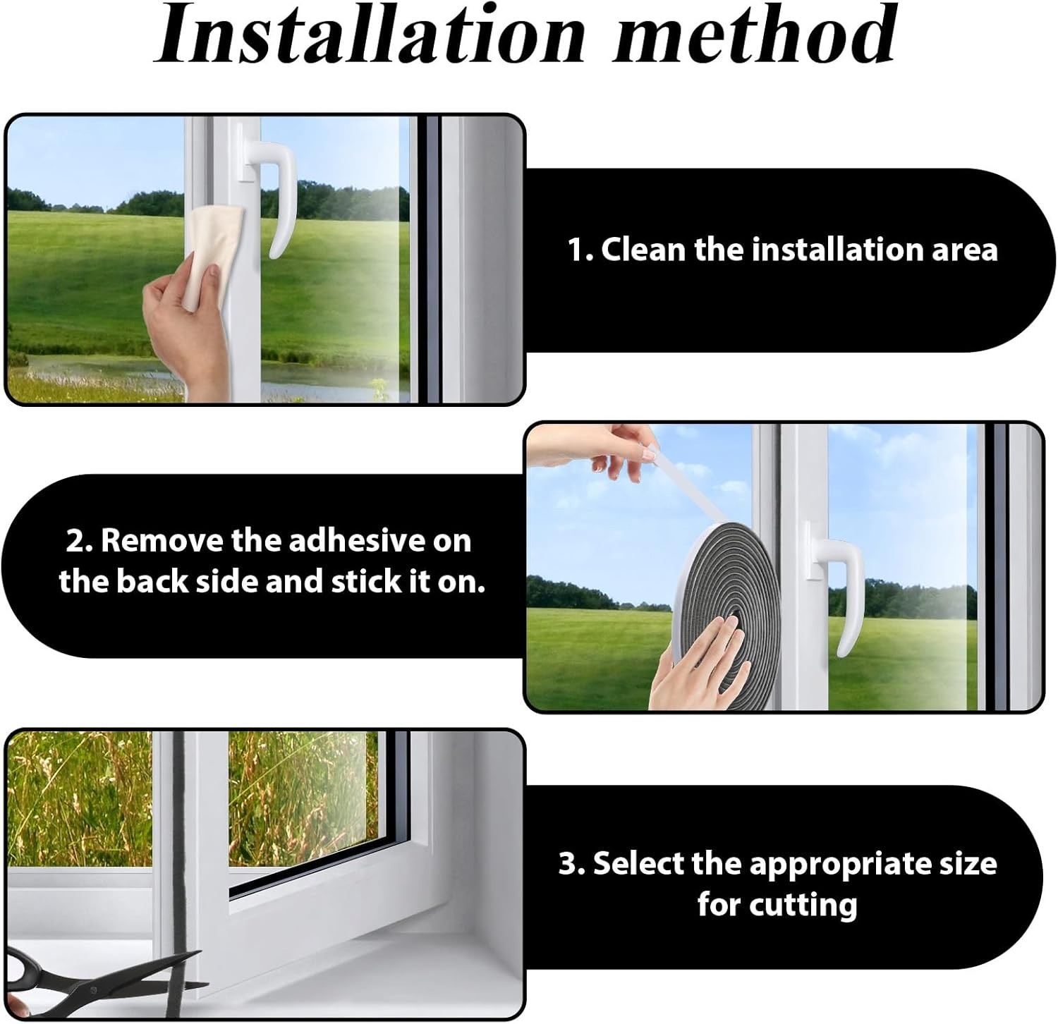 Durable Self-Adhesive Window Insulation – 33 Ft Gray Weather Stripping Felt Seal