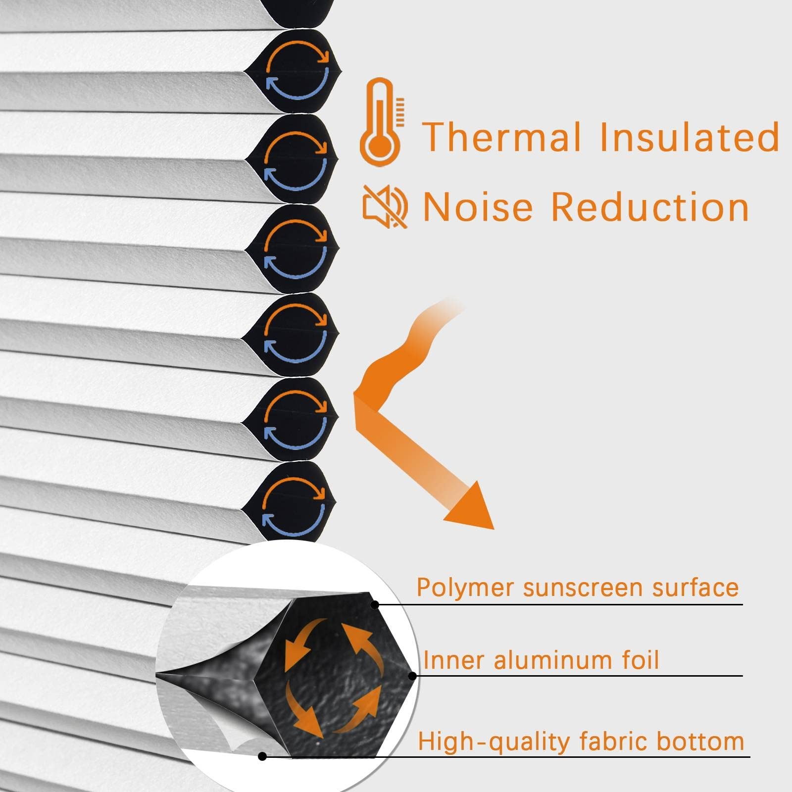 Persilux 100 Blackout Cordless Cellular Honeycomb Bottom Up Thermal Insulated