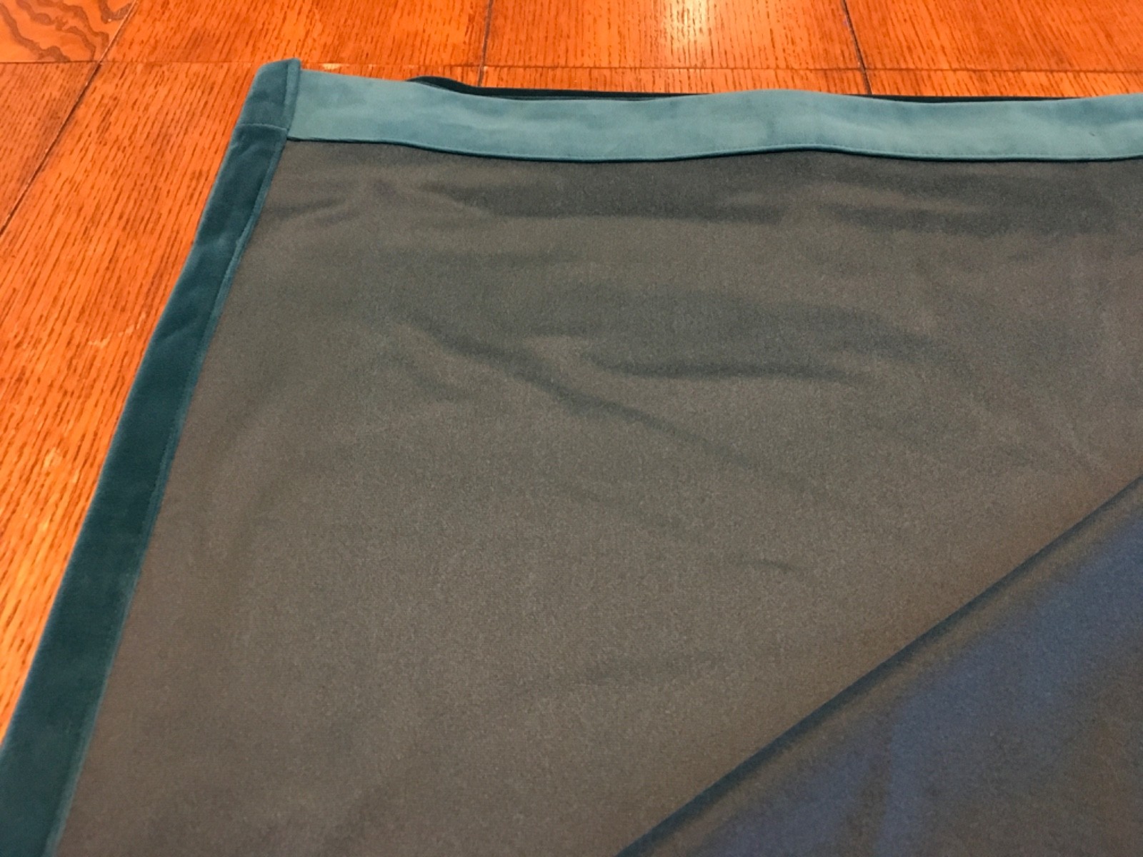 Faux Velvet Green Drape Panel 52 wide by 110 long Moody Style