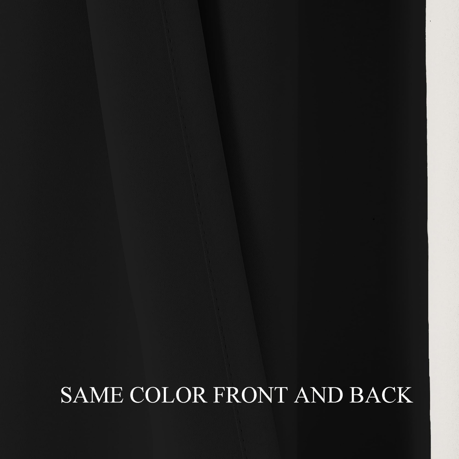 Sanceor 17Ft Black Extra Long Curtaingrommet Top Energy Efficient Thermal