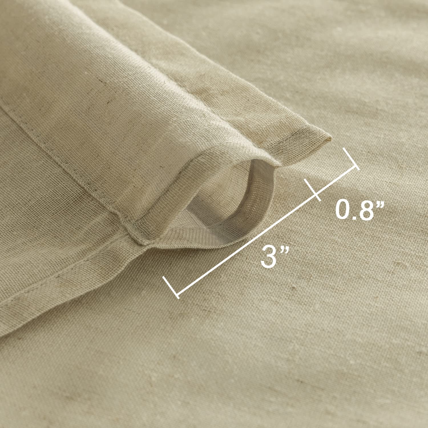 Kitchen Curtains 24 Inch Length Rustic Beige Farmhouse Country Linen Short Ca…