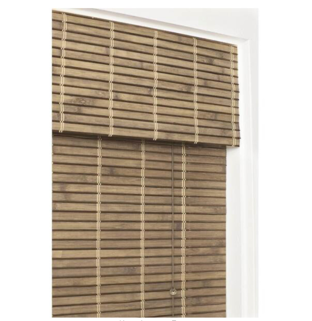 Driftwood Flat-Weave Cordless Light-Filtering Bamboo Shade – 20″ W x 48 ” L