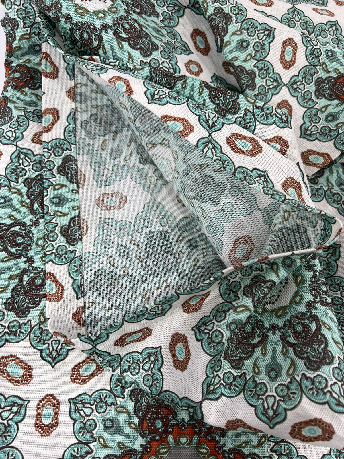 Cynthia Rowley Window Panels Pair 52 x 96″ Geometric Medallions Turquoise Aqua