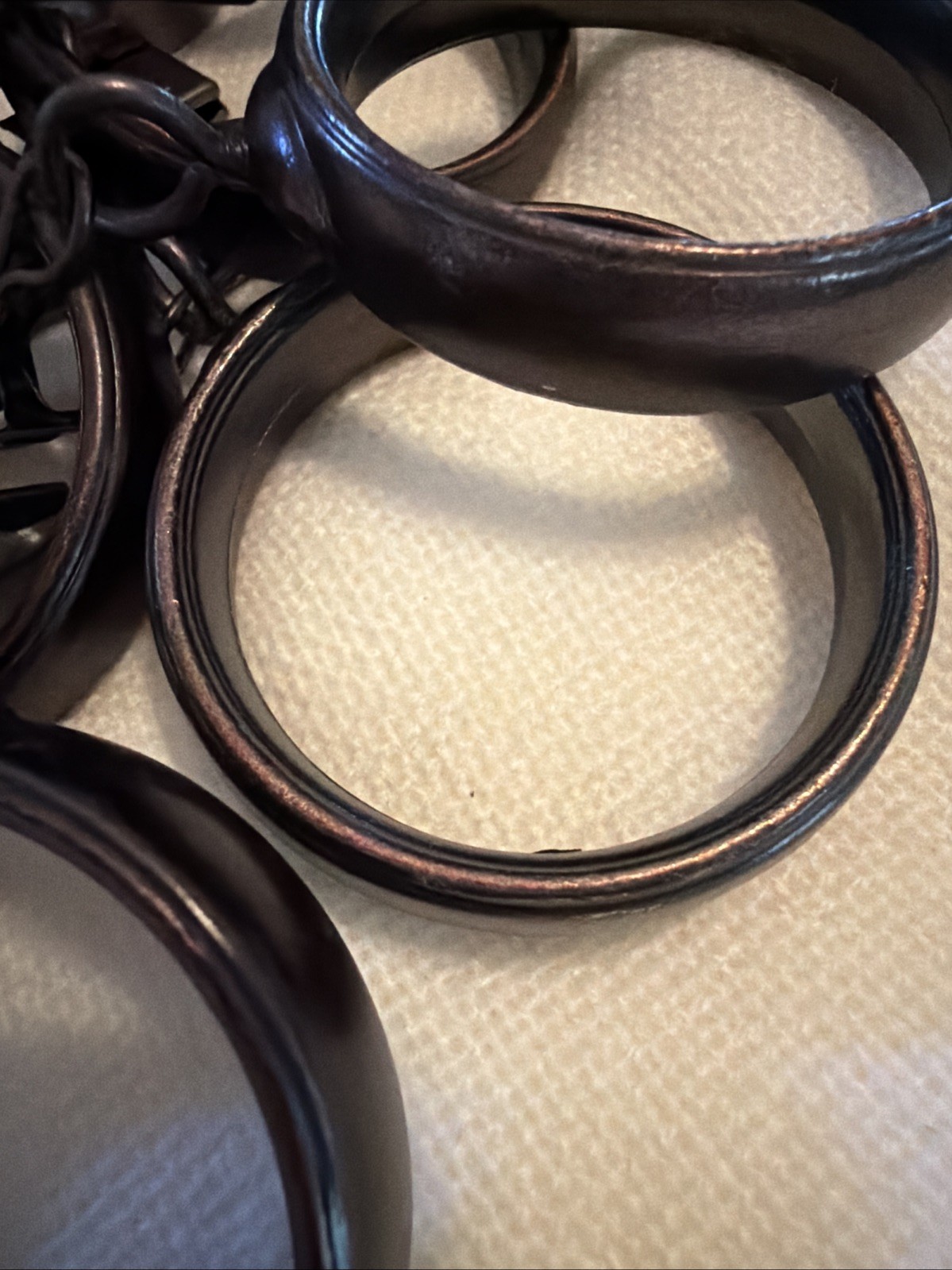Set Of 10 Drapery Clip Rings 2” Heavy Duty Dark Bronze – Polished And Gorgeous