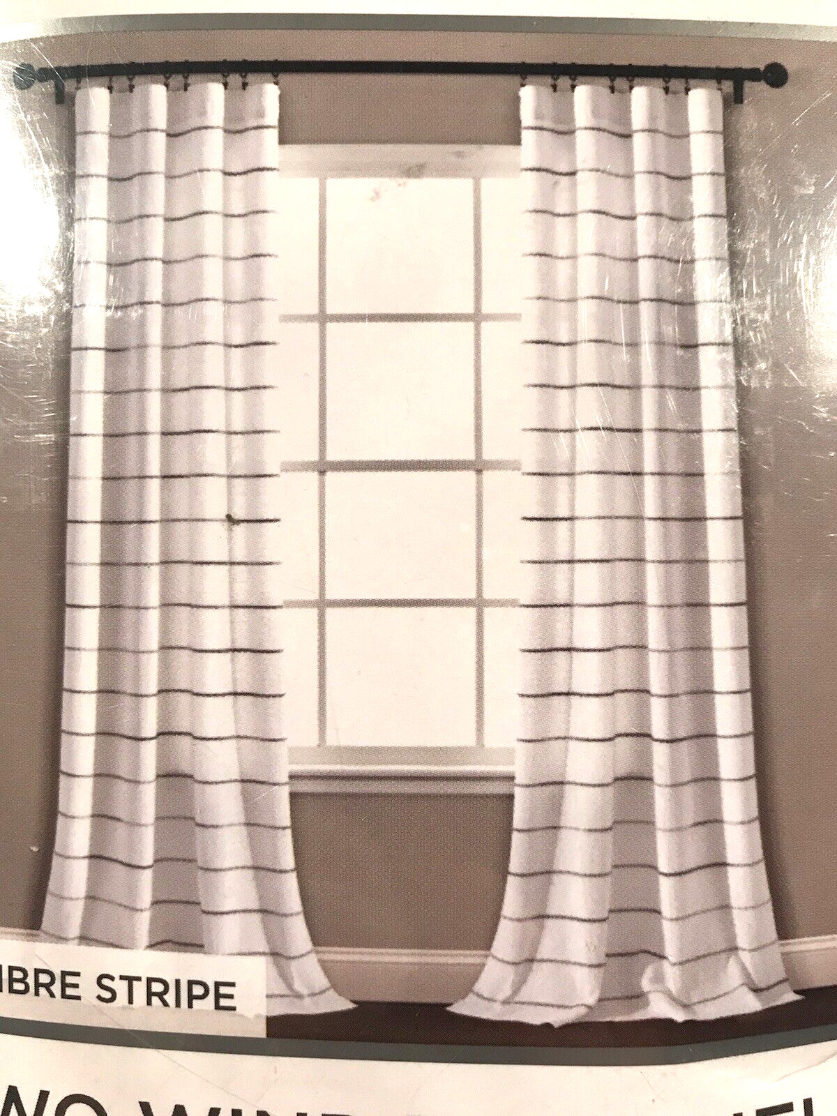 Window Panels 40″ x 108″ Lush Decor Ombre Stripe Yarn Dyed WP Gray/Multi 2x New