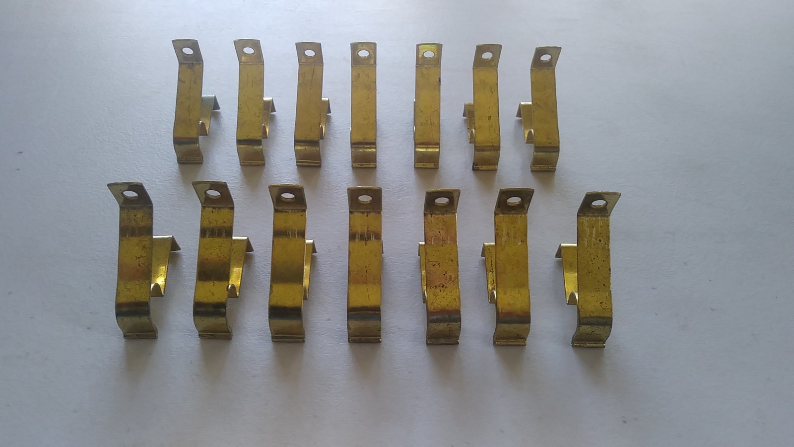 VIntage Kirsch cafe rod 14 brass brackets. For 7/16 inch Cafe Rods. 396