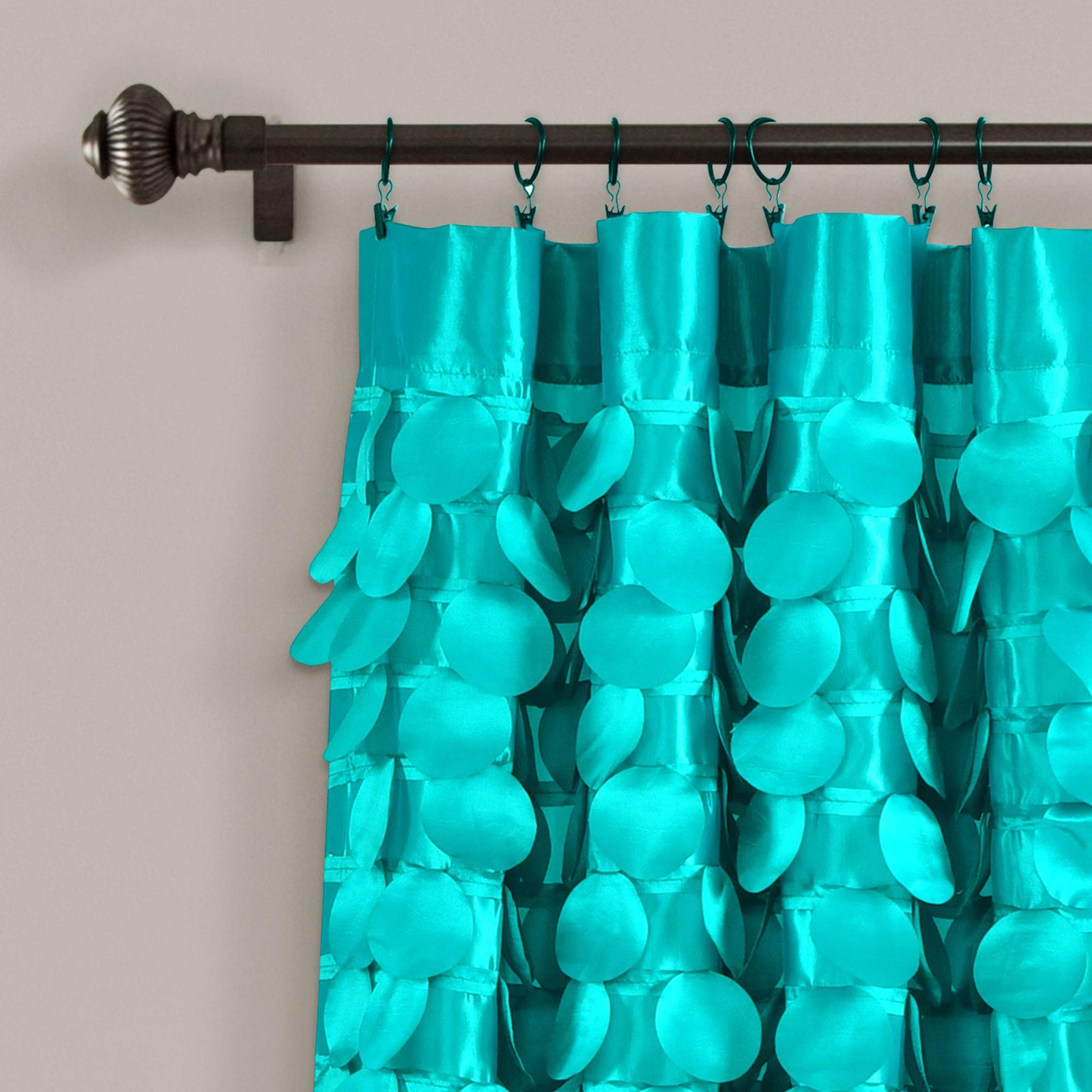 Lush Decor Circle Dream Window Curtains Panel Set for Living, Dining Room,