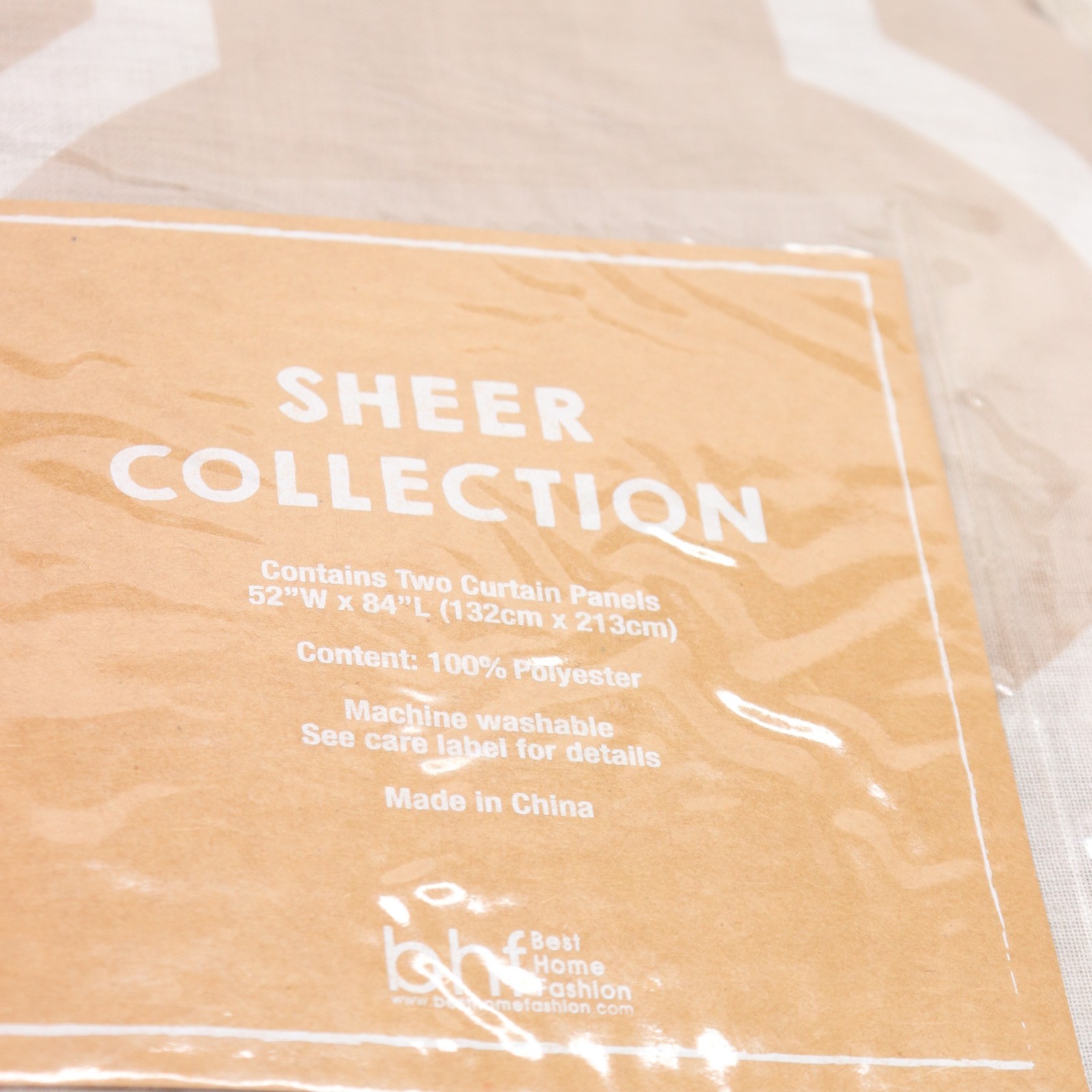 BHF Sheer Moroccan Curtains Taupe 52" x 84"