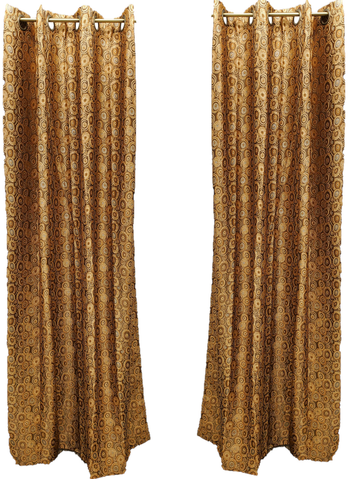 Corina Knitted Heavyweight Modern Jacquard Grommet Panel Pair 104”Wx84”L