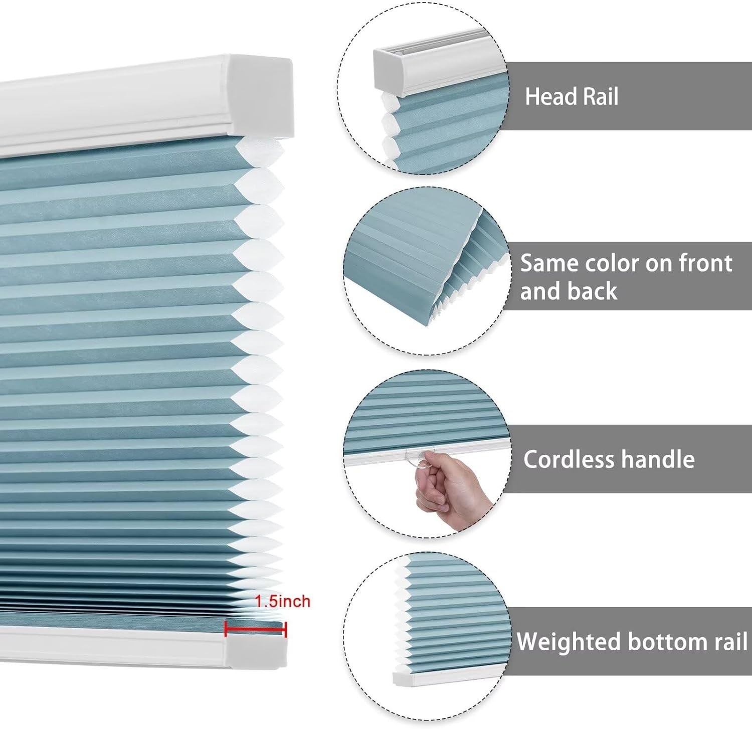 Changshade Home Decorators Cellular Shade Light Filtering Cordless Honeycomb