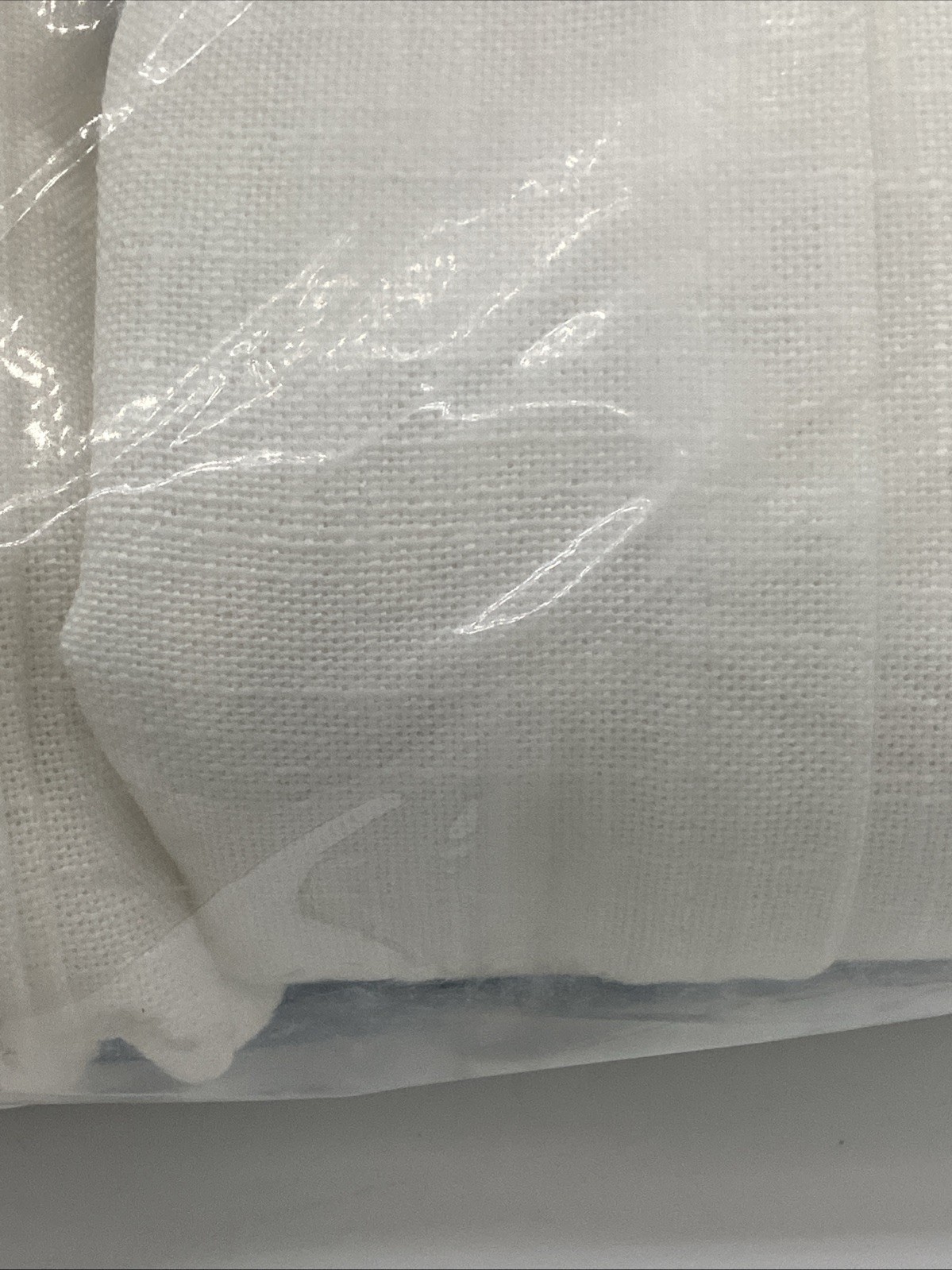 TwoDrapes Pinch Pleated Memory Trained Linen Curtains White 2 Panels 102 x 40