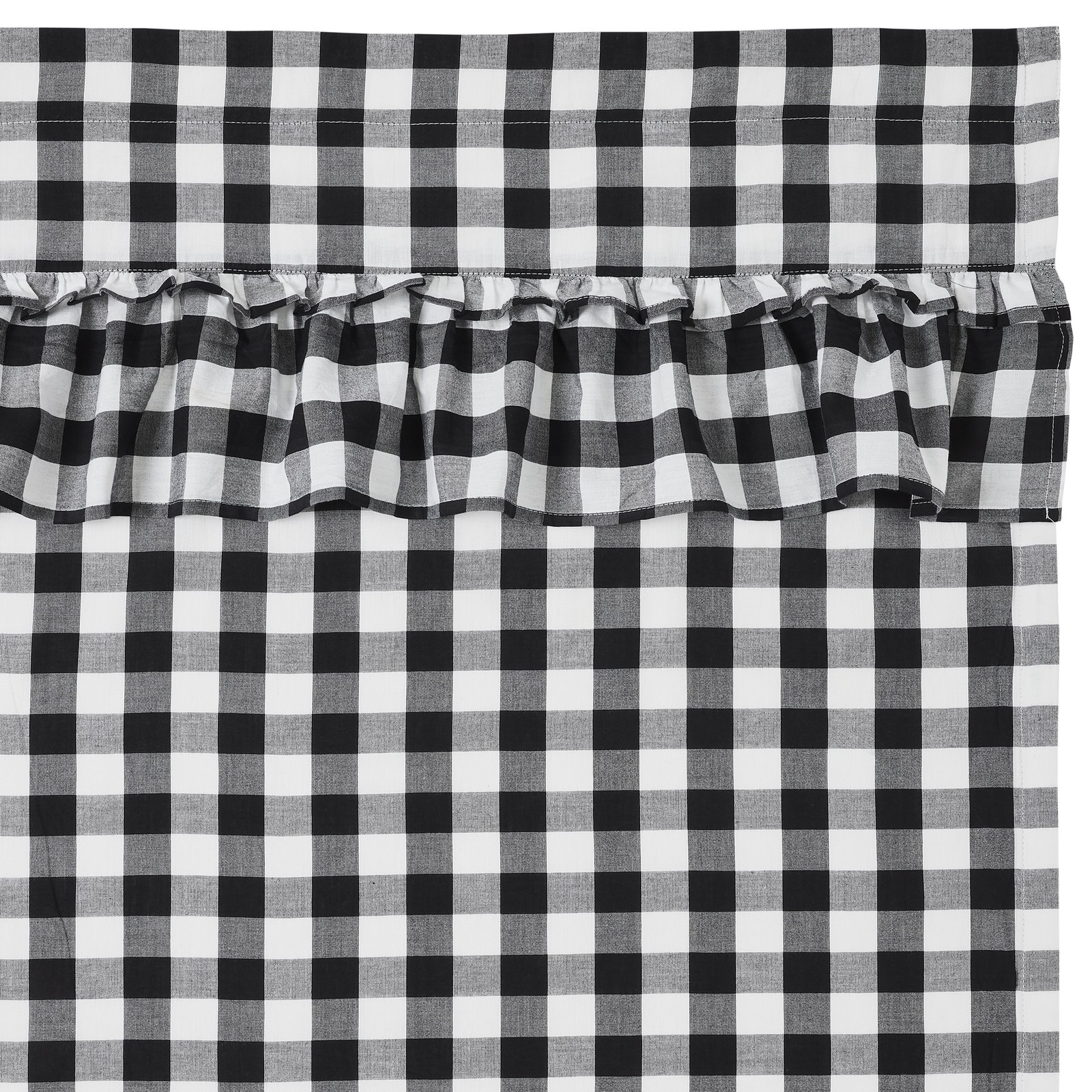 Panels Annie Buffalo Black Check Ruffled Farmhouse 96×50 Set of 2 VHC Brands