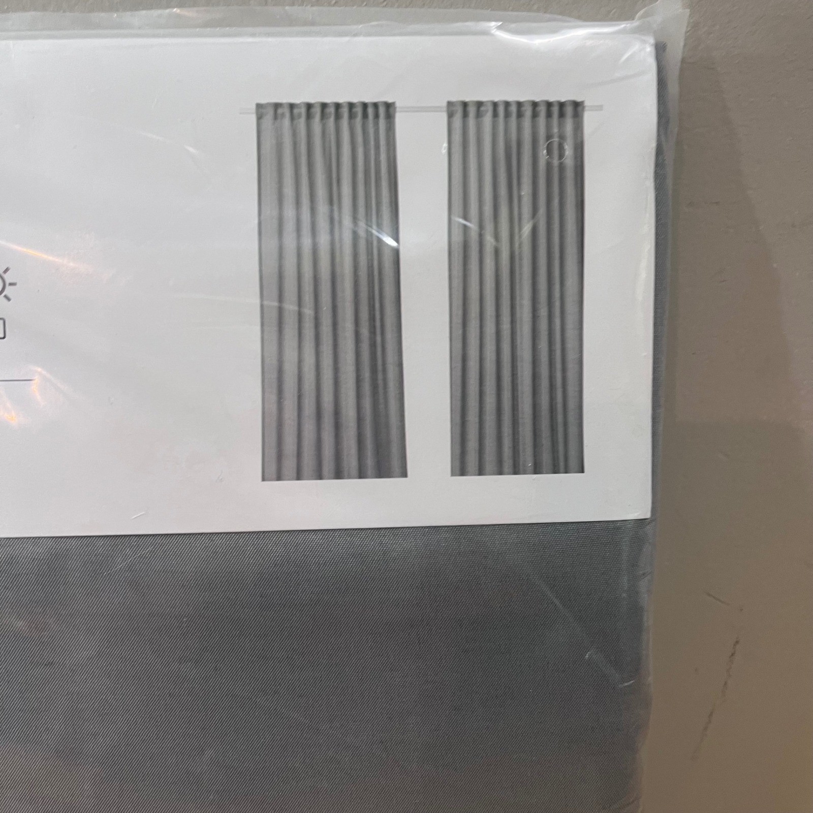 IKEA Hilja Gray Curtains 1 Pair 2 Panels 57×98.5 Light Filtering 403.907.33 NEW