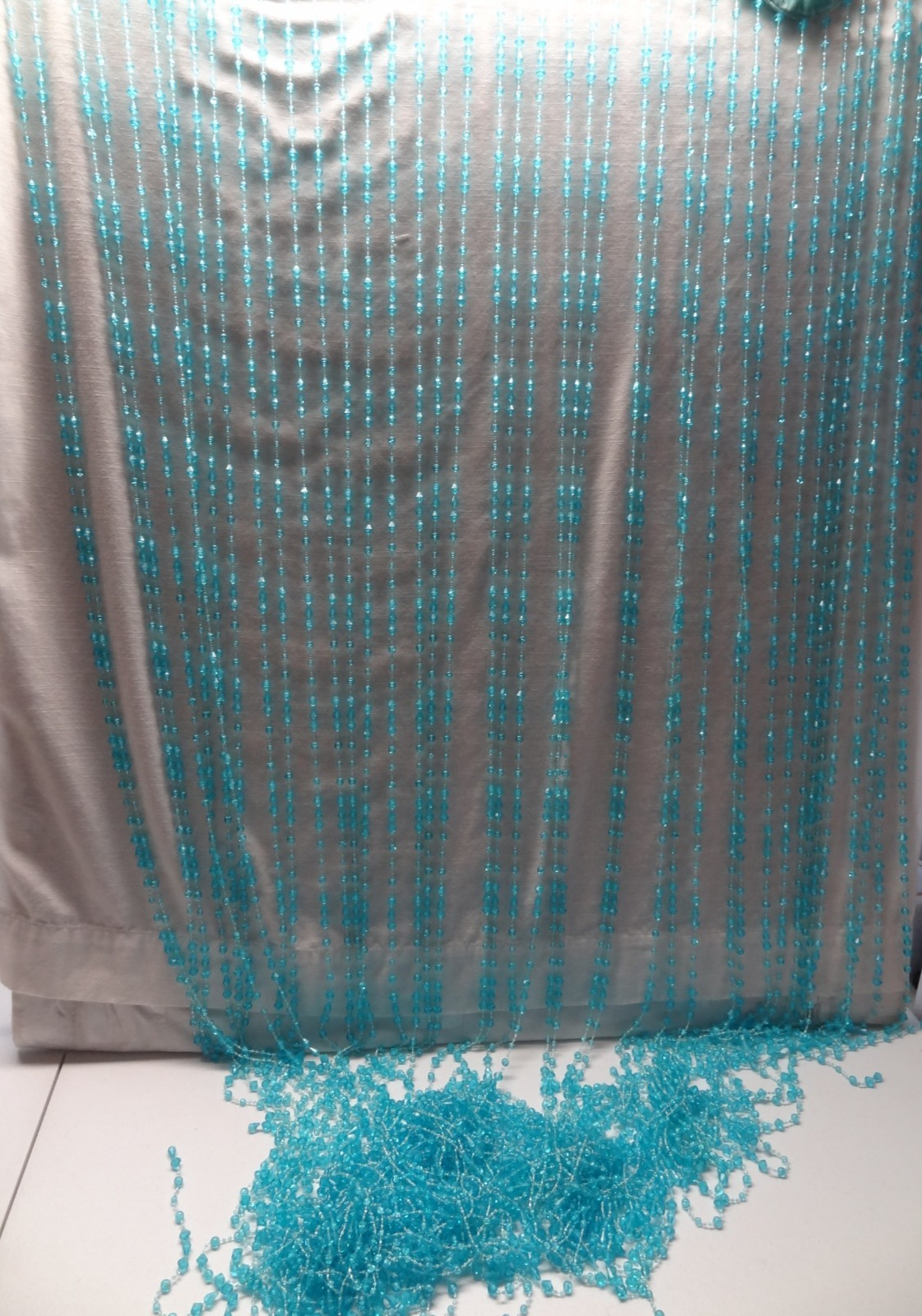 JC Penney Home Teal 40″ x84″ Doorway Beads String Curtain Beaded Home Collection