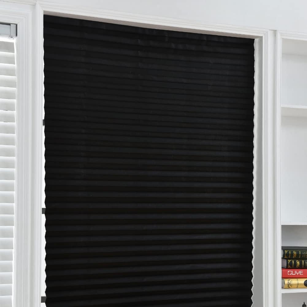 Temporary Blinds, Vertical Pleated Blinds No Drilling Self Adhesive Blinds Easy