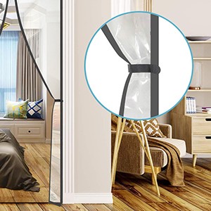 Transparent Insulated Door Curtain, Magnetic Thermal Door Cover Screen Door