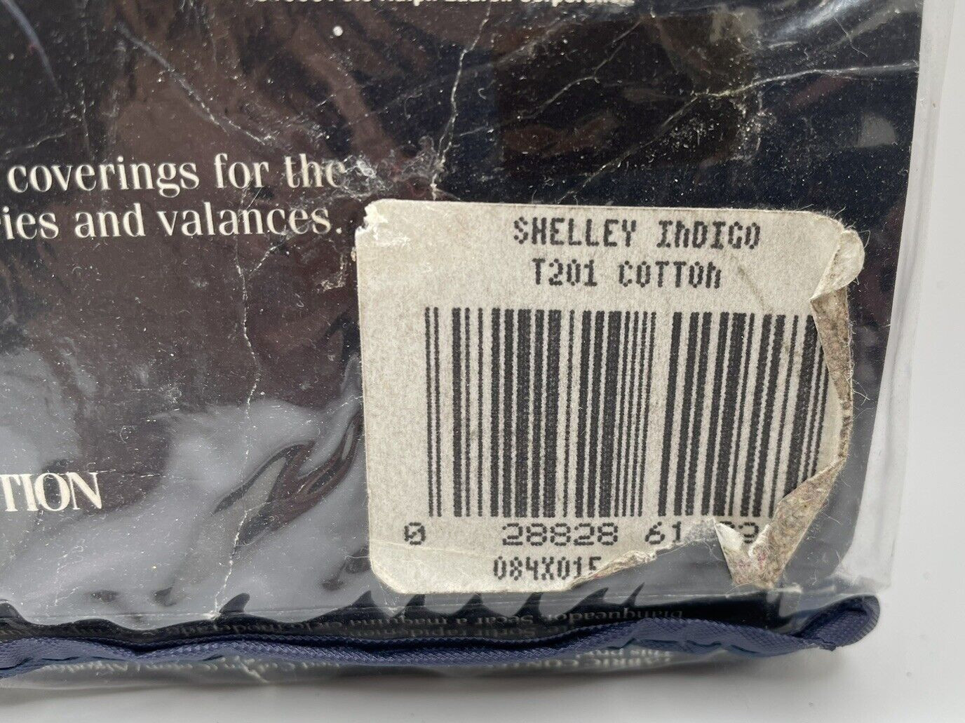 VTG 1995 Ralph Lauren Home Collection Shelley Indigo Valance 84″x15″ Blue White