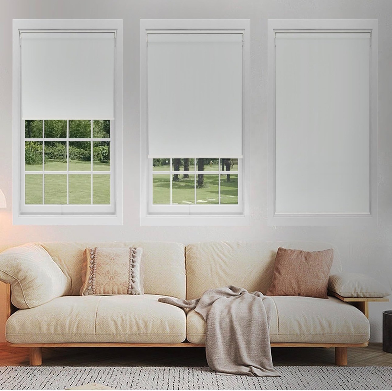 Changshade Cordless Blackout Roller Shade Room Darkening Roll Up Blind