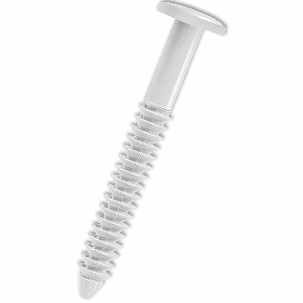 White 50 Pack Window Shutters Panel Peg Loks 3″ Shutter Fasteners Spikes Bulk