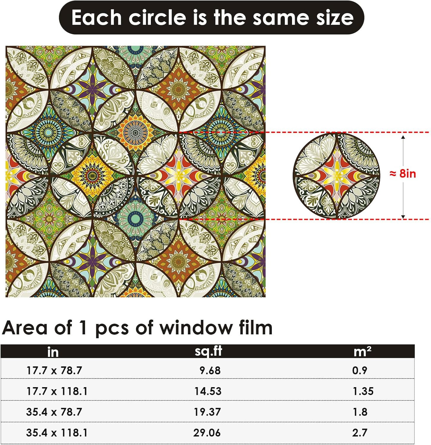 DKTIE Static Cling Decorative Window Film with Installation Tools Non Adhesive