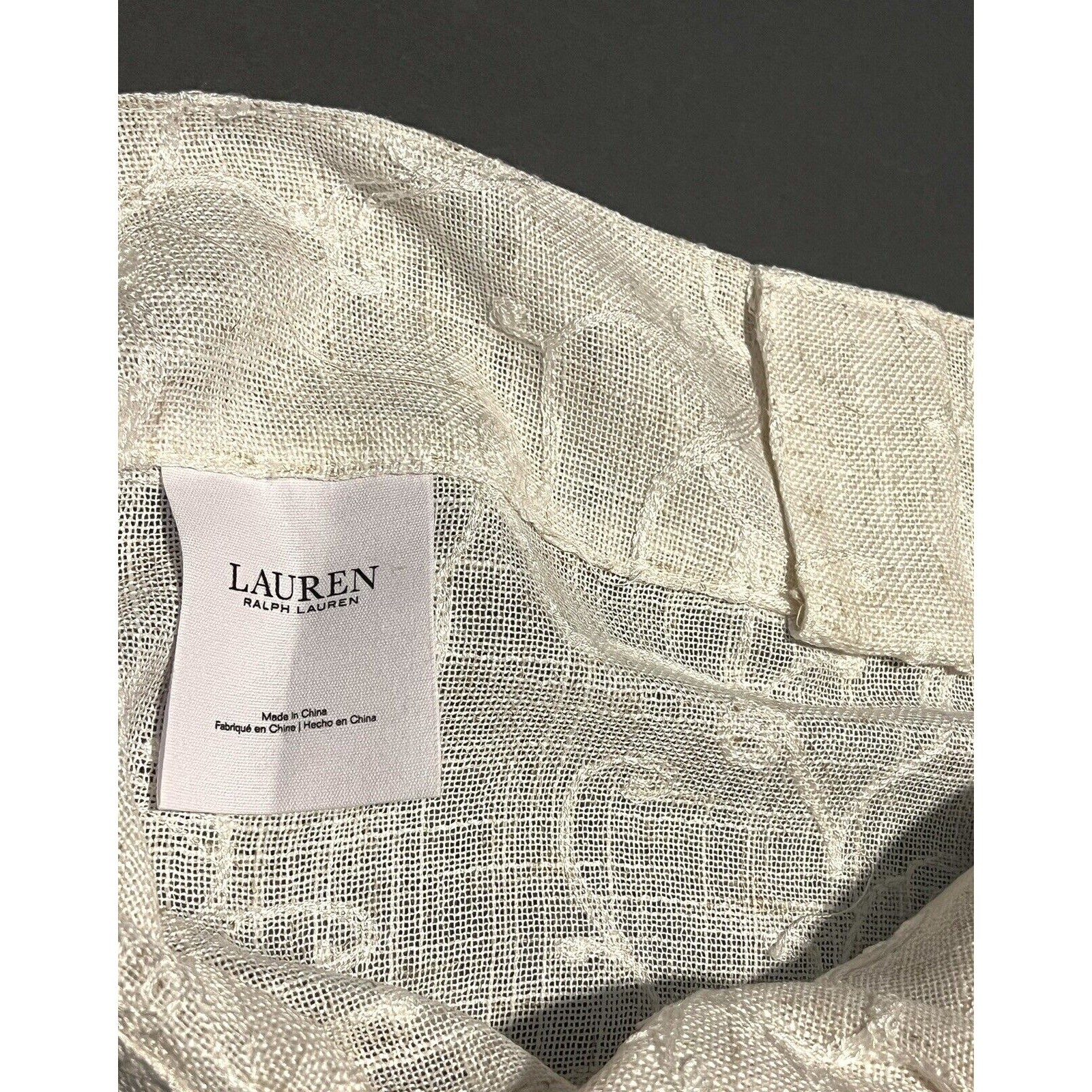4 Ralph Lauren FALLBROOK Window Curtain Panels 54 x 96” 2 Pckgs 5% Linen