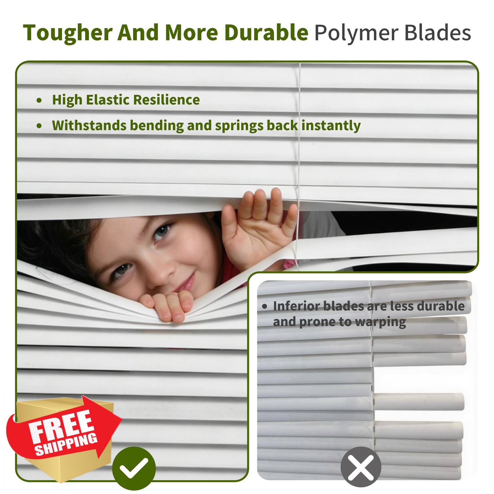 AURILOFT 1″ Cordless Mini Blinds 20.5″W x 48″H White