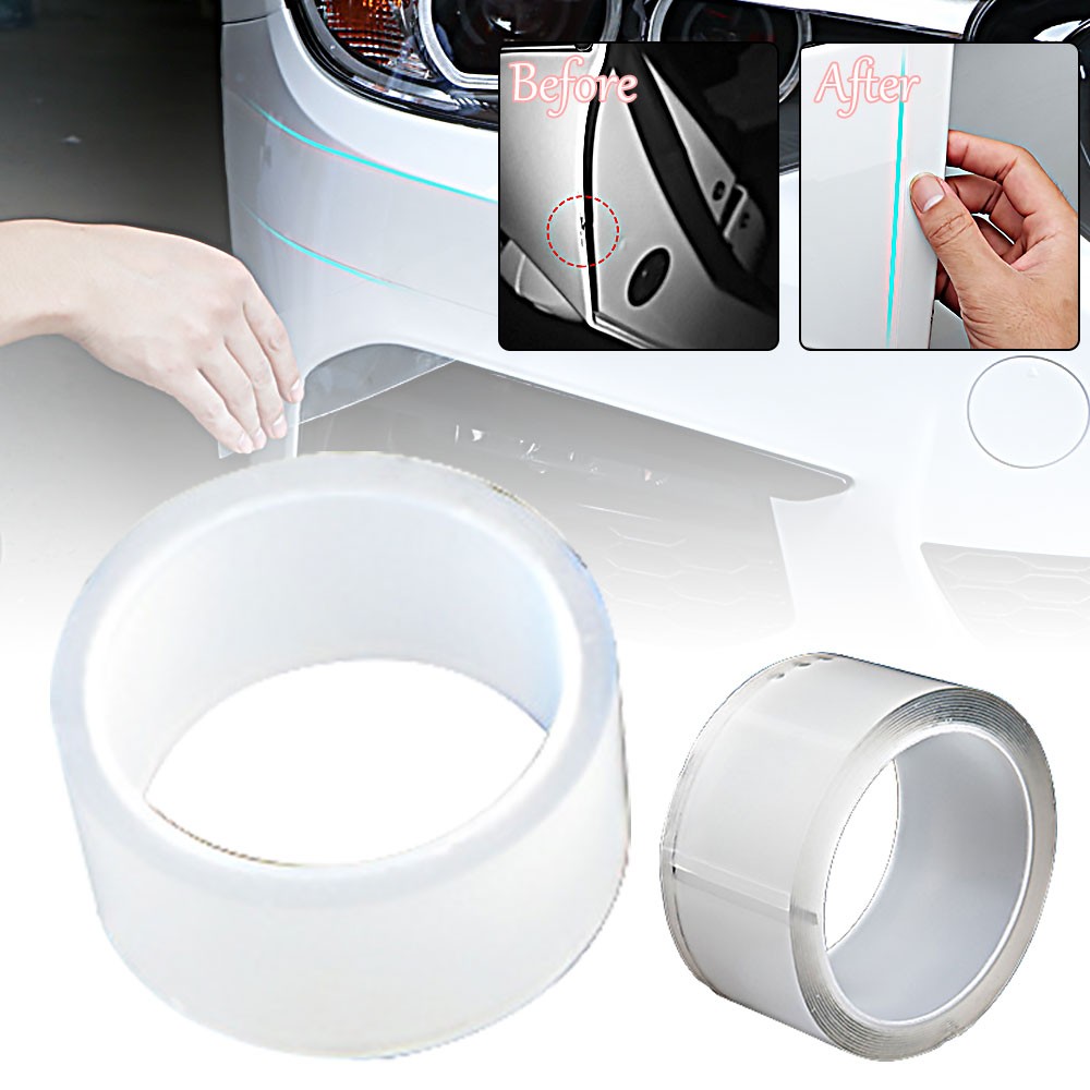 Car Door Sill Protector Edge Sticker Carbon Fiber Rubber Bumper Guard Strip JQ