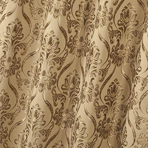 4-Piece Drape Set with Attached Valance & Sheer, 96″ Length, Taupe, 2 Tie Backs
