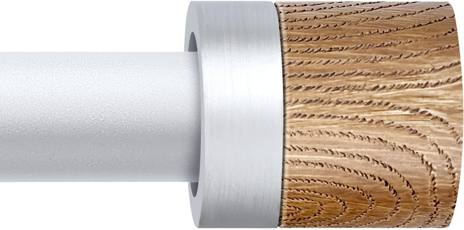 Wood Curtain Rods for Windows 48 to 84 Inches(4-7Ft),1 Inch Adjustable Window Cu