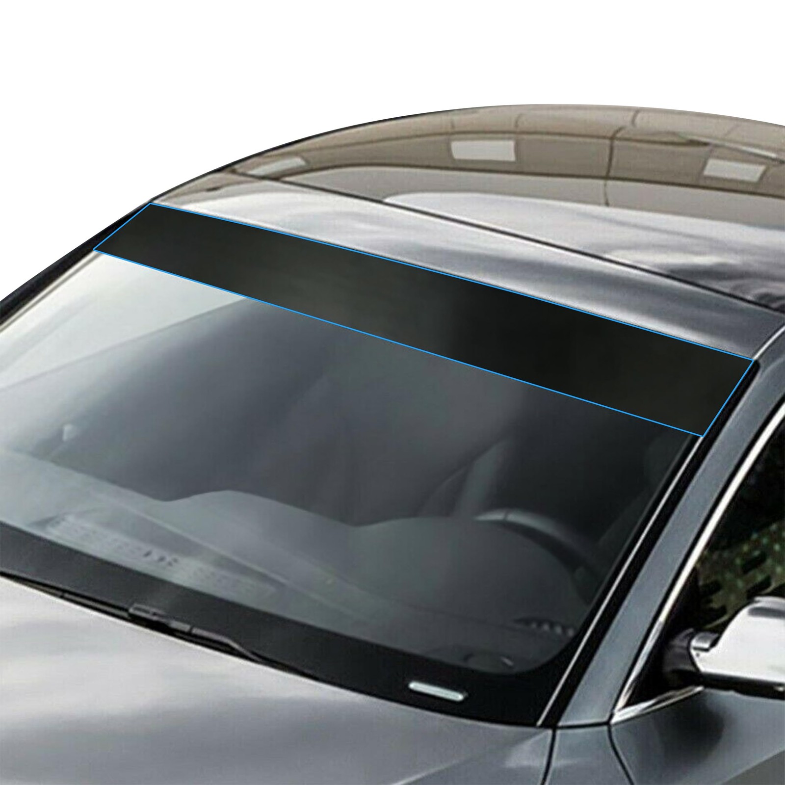 Premium Nano Ceramic Front Windshield Tint Strip – Universal Rough Cut Windsh…