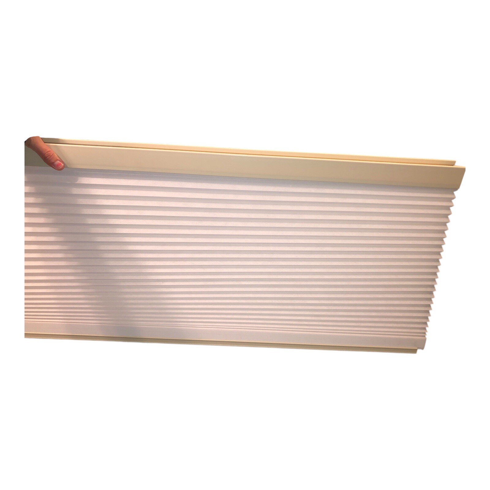 White Cellular Blinds | Radiance Cordless Light Filtering 54 W x 72 L Off-White
