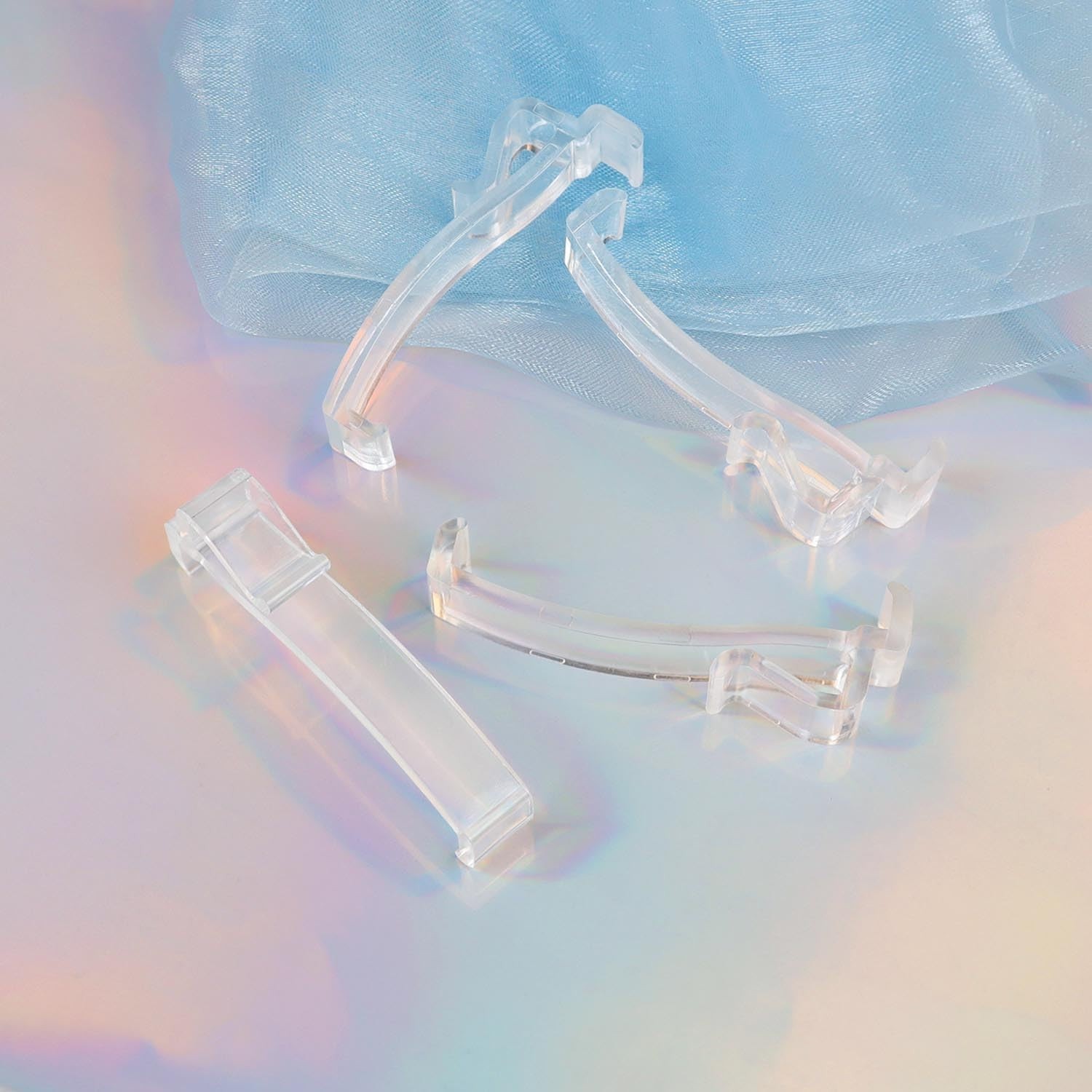 12 Clear Plastic Valance Clips for 2.45″ Blinds – Sturdy & Invisible Design
