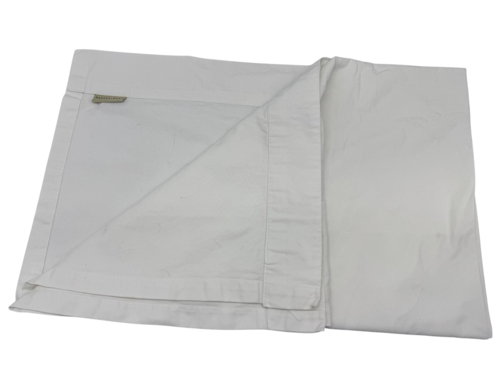 Pottery Barn White Organic Cotton Curtain Panel Classic Minimalist Nuetral
