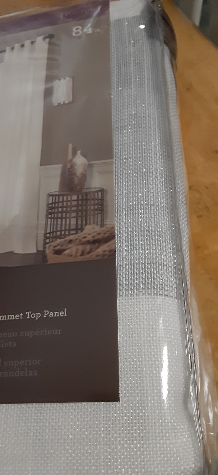 Allen Roth Grommet Top Panel 52x63in 0856784 Foxton Silver Shimmer