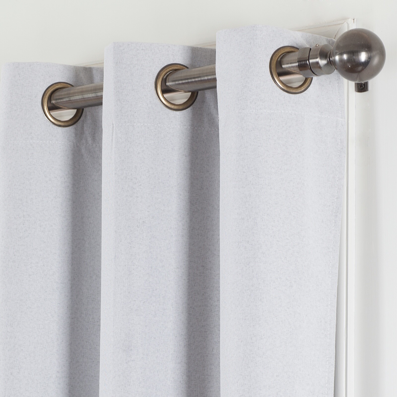 White 100% Blackout Window Curtains – Black Back & Grommets – 4 SIZES!!!