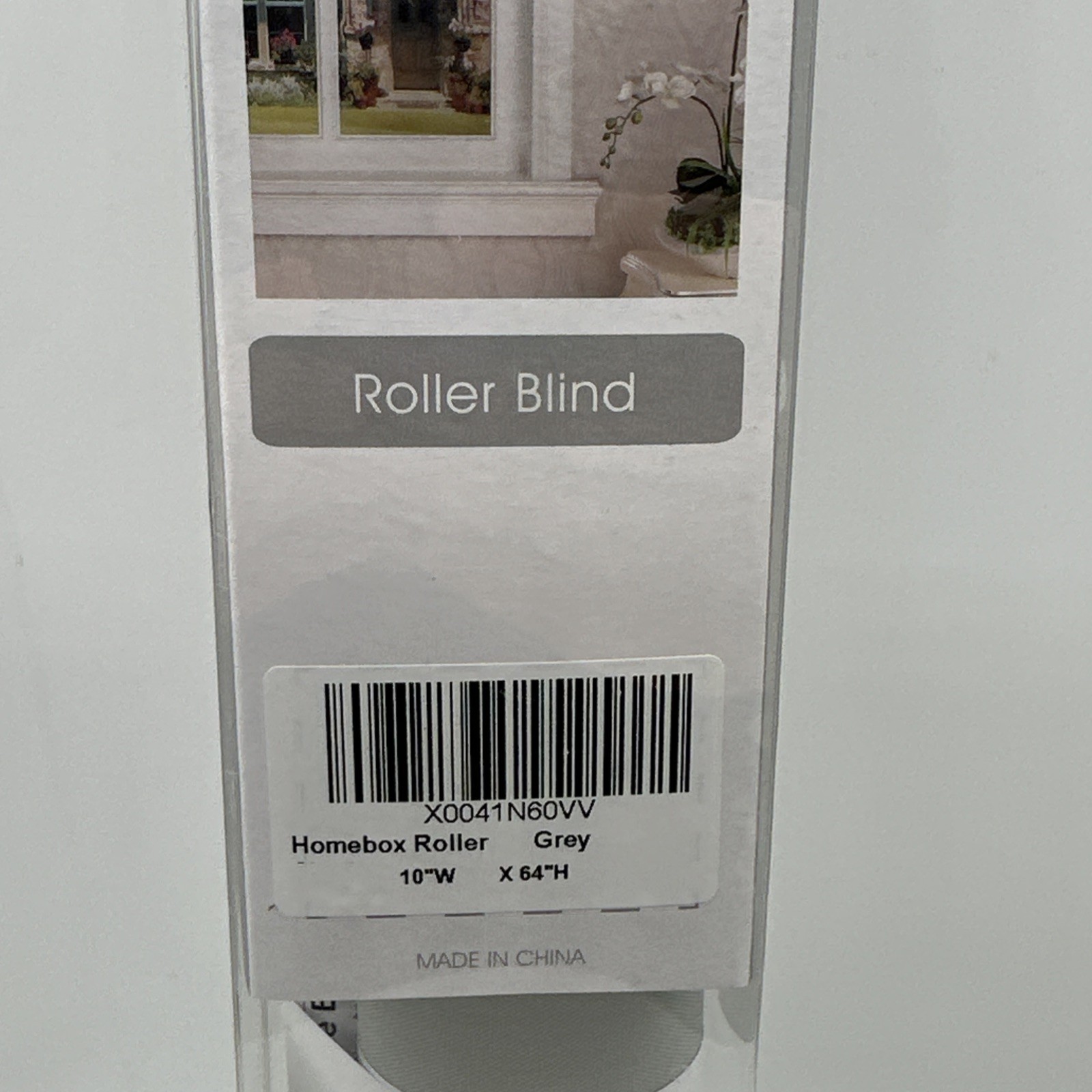 NEW Homebox Roller Blind Grey Size 10″W x 64″H