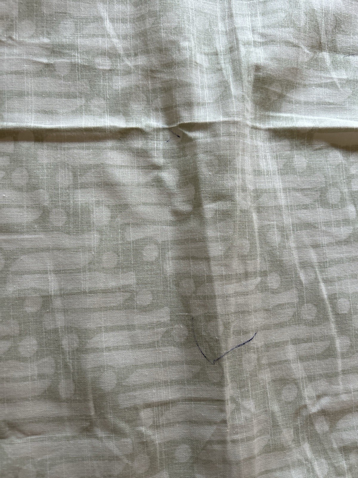 West Elm Batik Scallop Edge Unlined Curtains (2) 48”x108” Fog Green READ