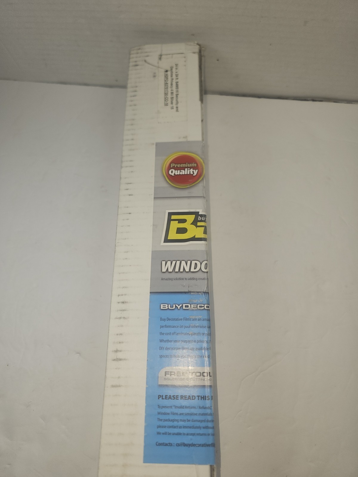 BDF S4MS15 Window Film Security and Daytime Privacy 4 Mil Silver 15 24″x24′