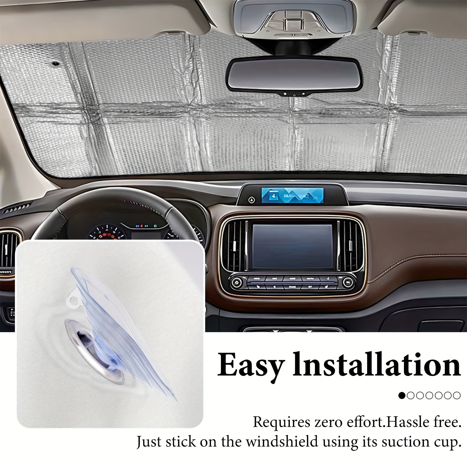 Customizable Car Sunshade Personalized Dog Photo & Text Design – Durable ◐