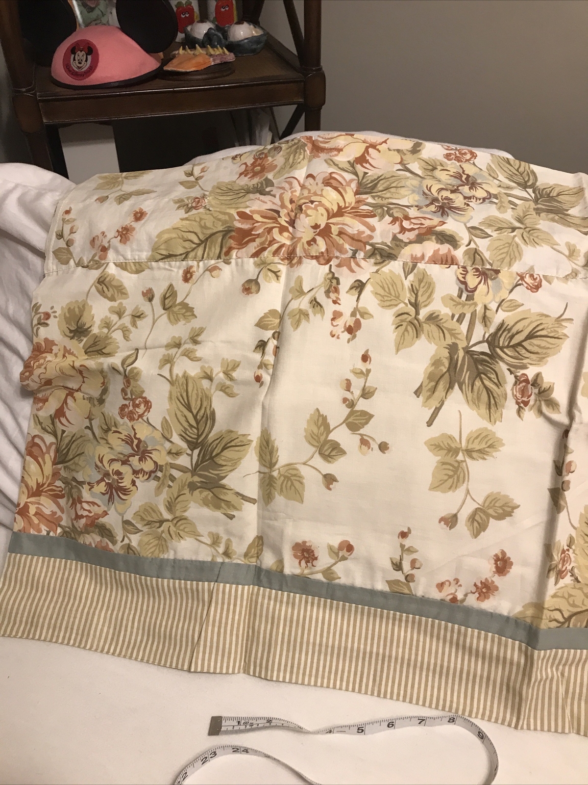 Vintage JC Penny Floral & Striped Valance 20.5″ L x 80″ W EUC