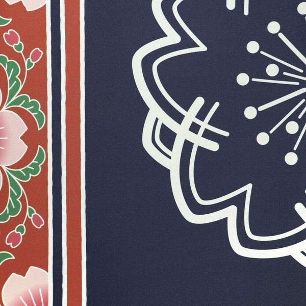 Japan Traditional Noren Curtain – Kamon Design Winter Decor Gift Navy