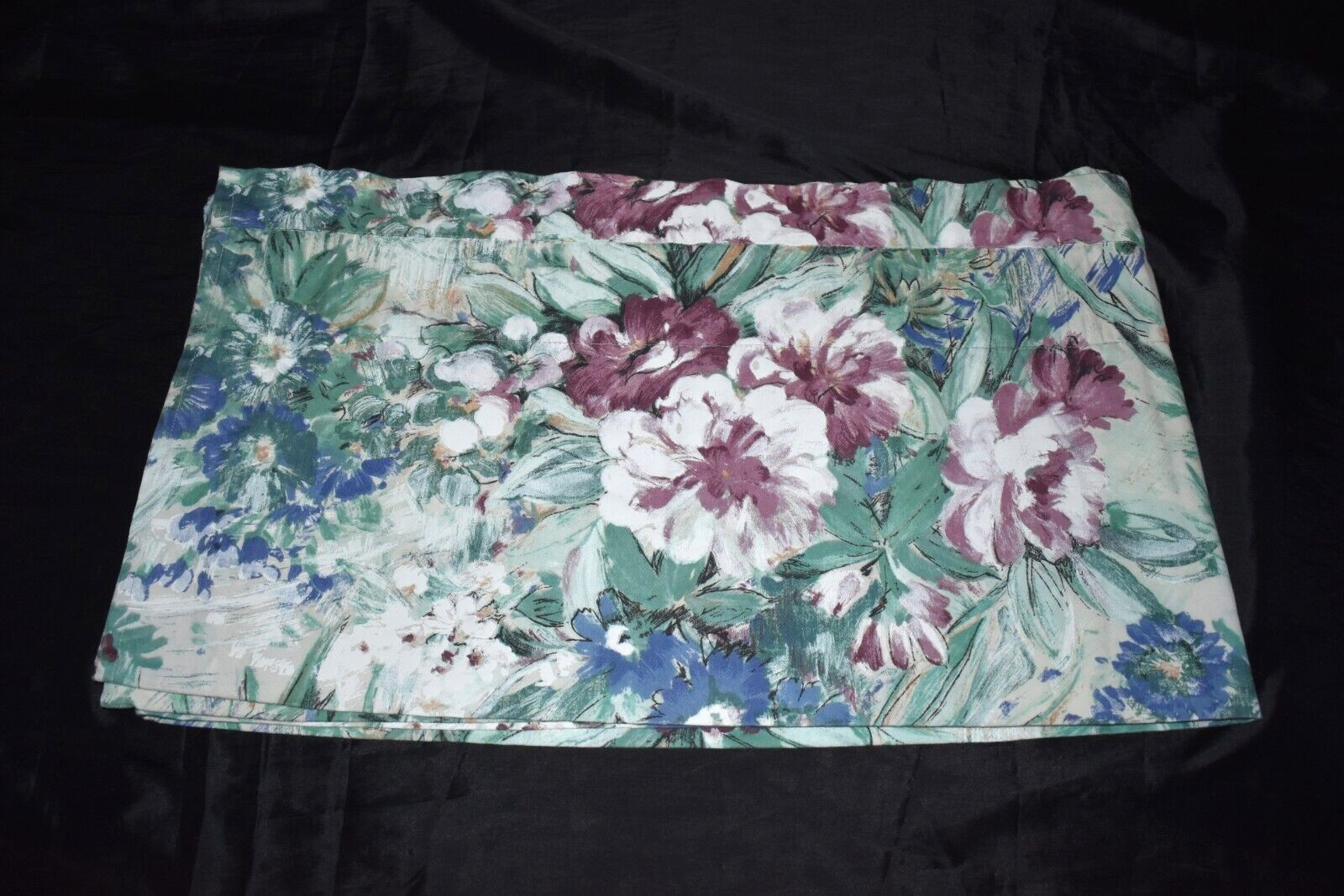 NICE Floral Valance Window Treatment Unbranded 14.5″W x 103″L Green Blue Purple