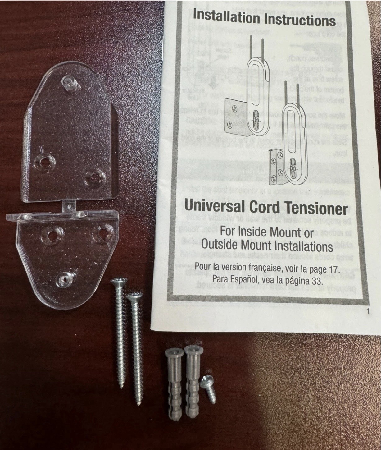 2 Sets Hunter Douglas Universal Cord Tensions Mounting Bracket Inside Or Outside