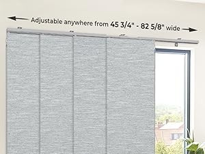 Panel Track Blinds for Sliding Doors, Light Filtering Linen | Extendable Track