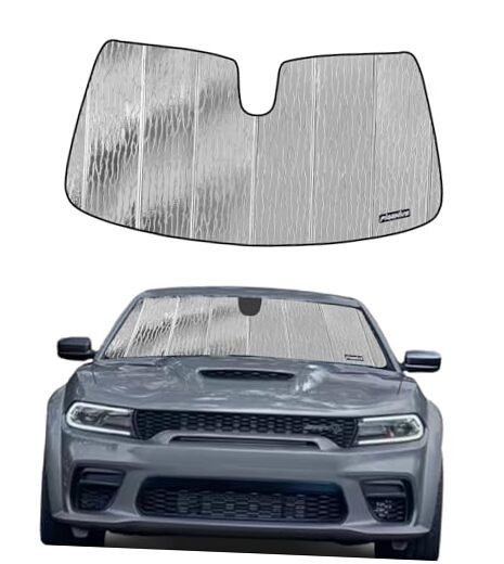 Windshield Sunshade for With Rearview Mirror Mounted Camera Silver(AstraGuard)