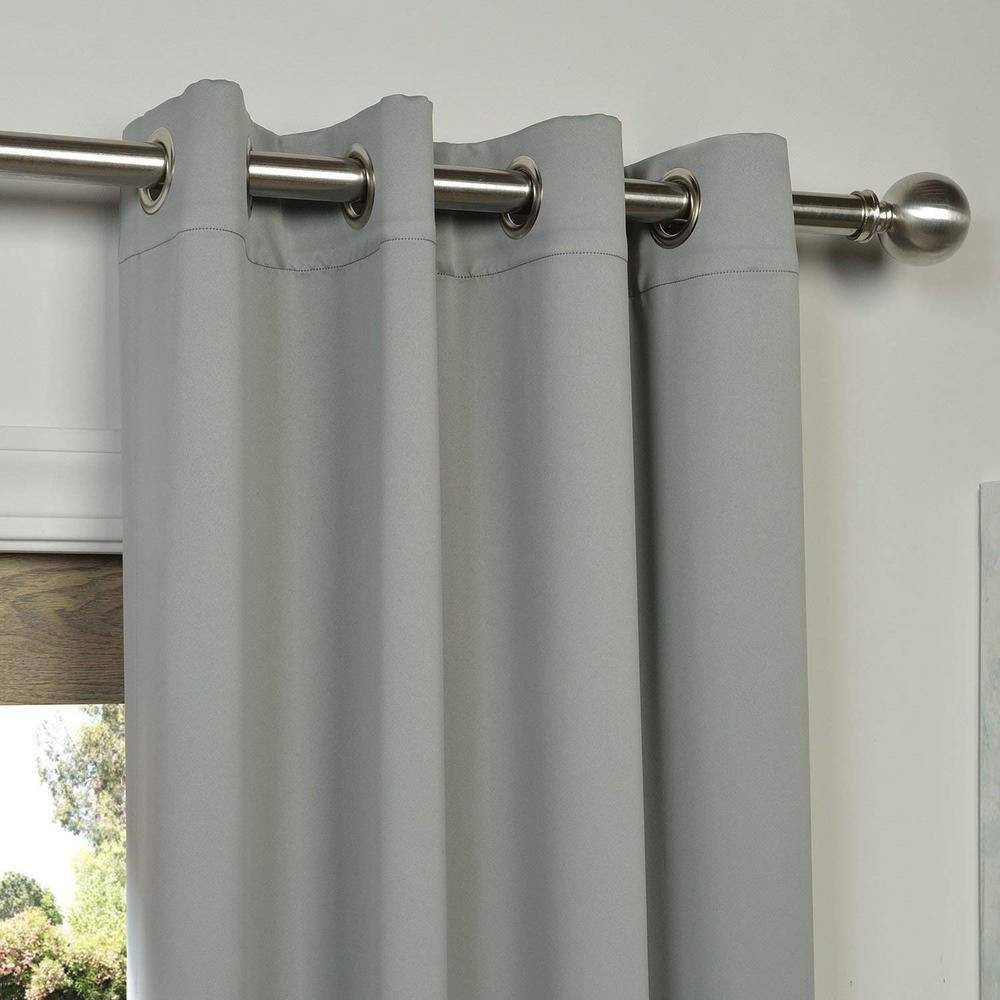 Neutral Grey Rod Pocket Room Darkening Curtain – 50 In. W X 63 In. L (1 Panel)