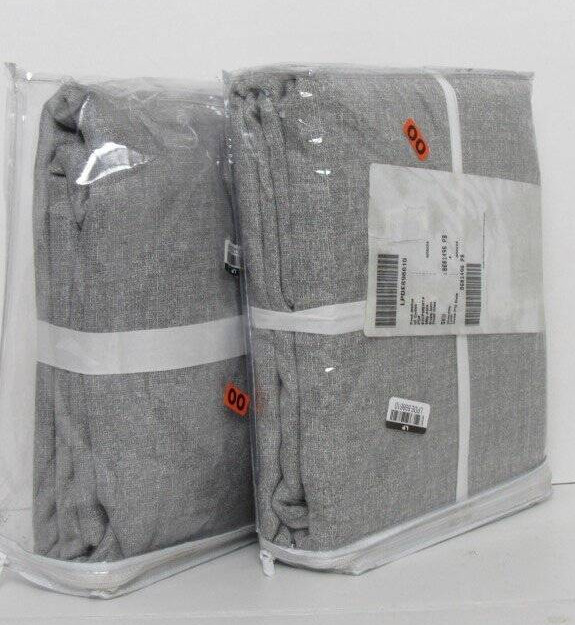 Pottery Barn Broadway Curtains 2-Sets/2, 4 Panels 50″ x 108″ Unlined Gray NWT