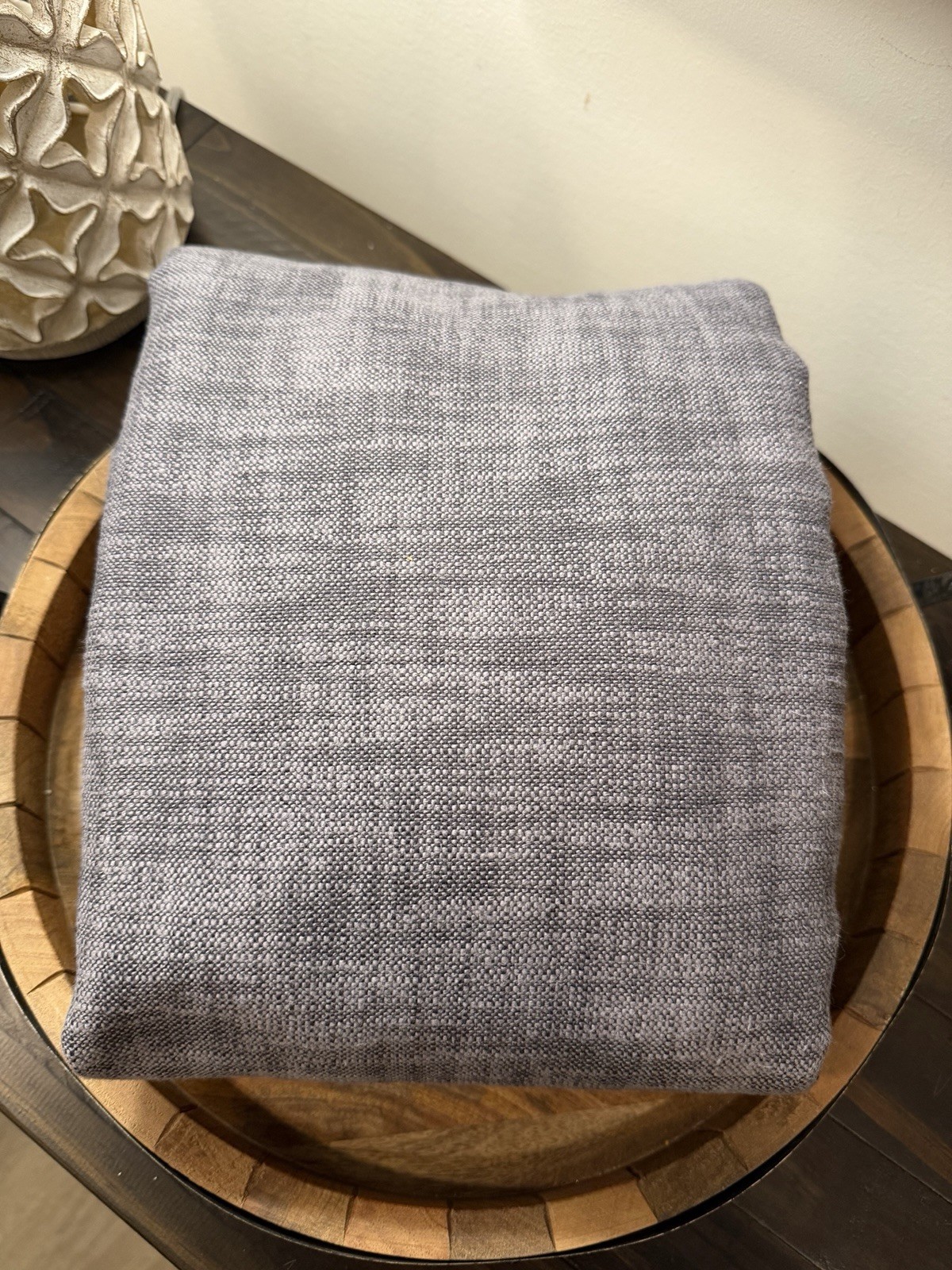 Pottery Barn Seaton Textured Blackout Curtain Drape Charcoal Gray 50”x108” NEW