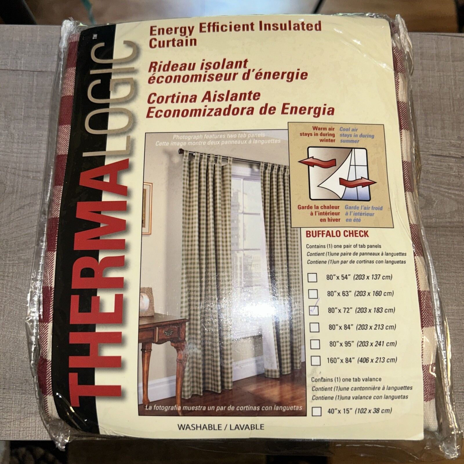 Thermalogic Cranberry Buffalo Check 80×72
